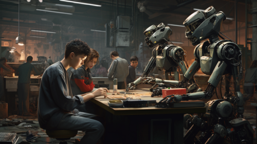 ki_2_quadro_robots_in_a_factory_supervise_working_humans_including_c_95f896cf-ab49-484a-8839-7918ca9c6199.png